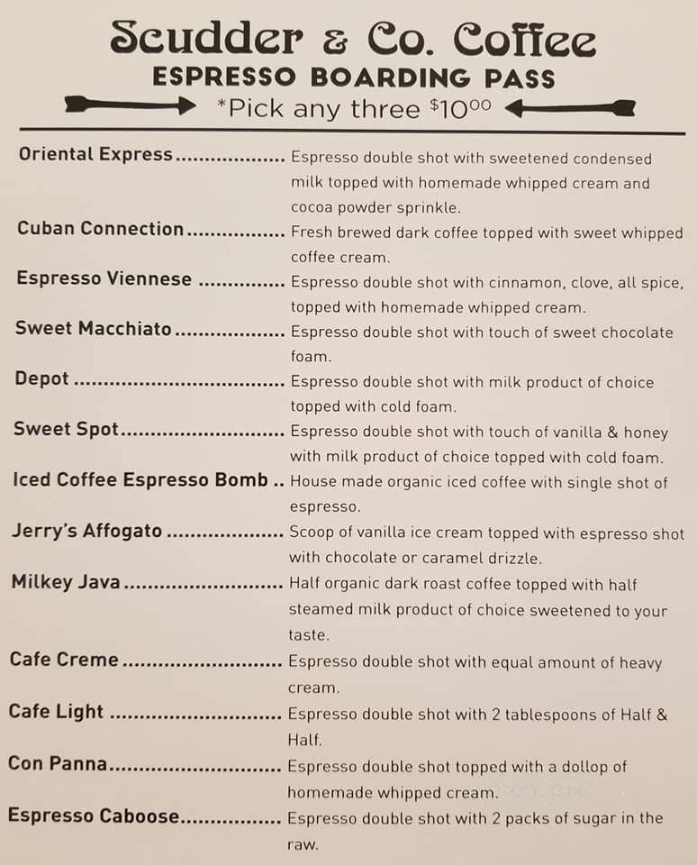 Scudder & Co Coffee - Washington, MO menu_pic