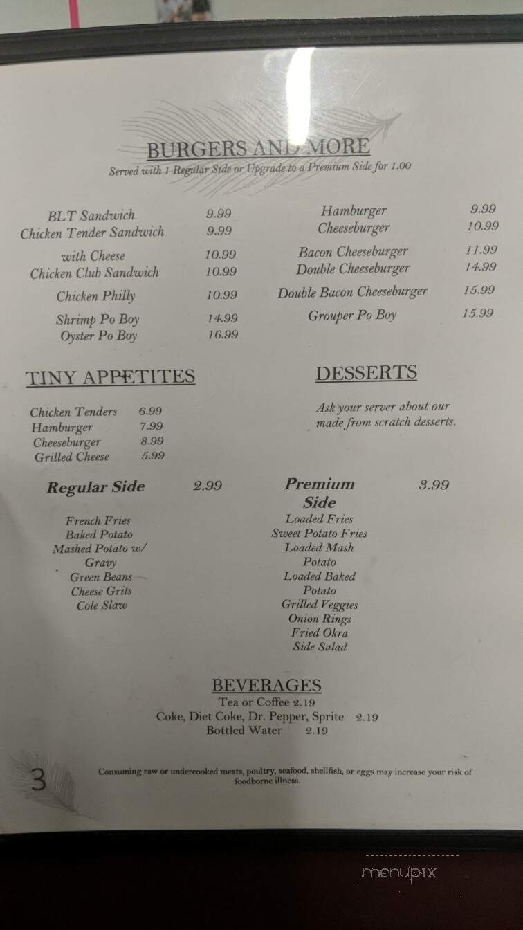 Capt' Kelly's Grill - Sumatra, FL menu_pic