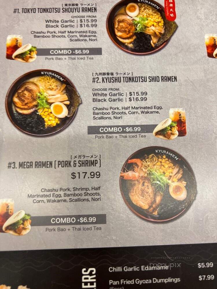 Kyuramen - Jacksonville, FL menu_pic