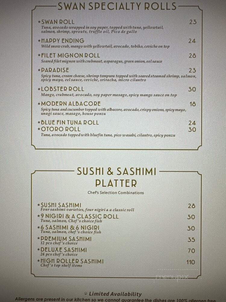 Swan Sushi Seafood Bar - Scottsdale, AZ
