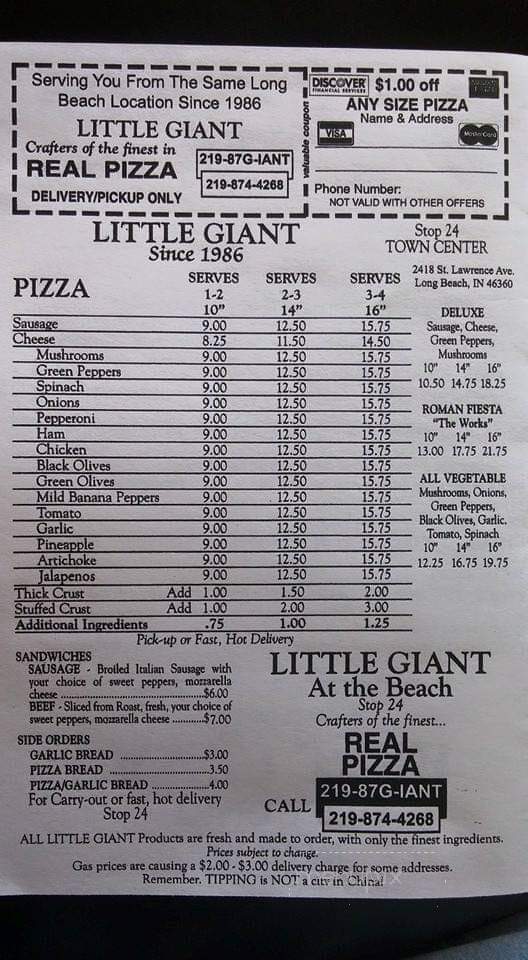Little Giant Pizza - Long Beach, IN