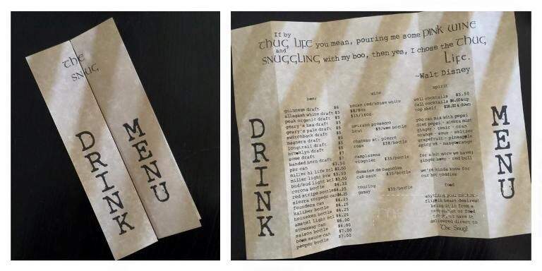 The Snug - Portland, ME menu_pic
