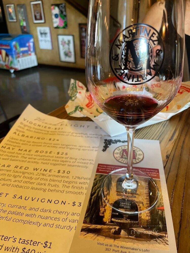 Martinez and Martinez Winery - Prosser, WA menu_pic