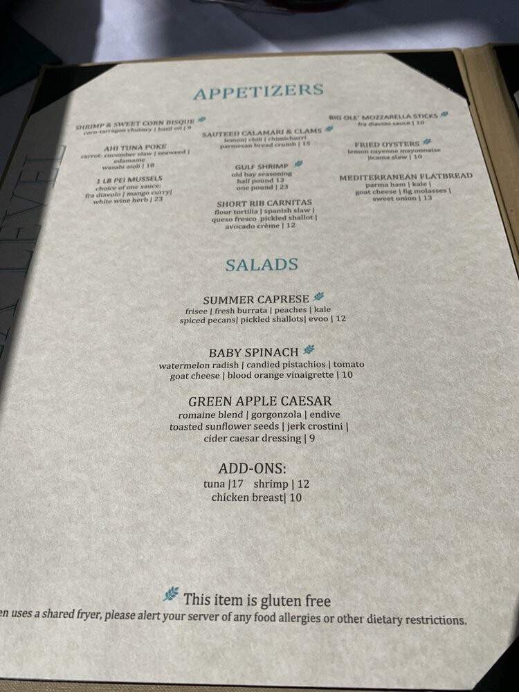 99 Sea Level - Bethany Beach, DE menu_pic