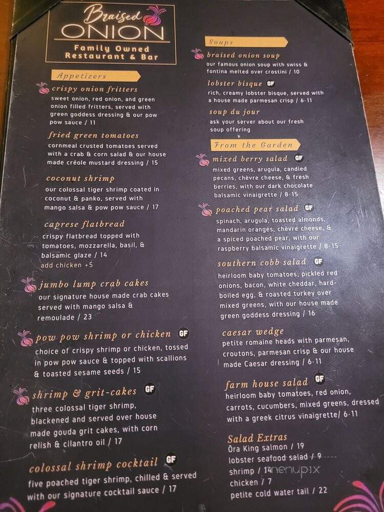 The Braised Onion - Ocala, FL menu_pic