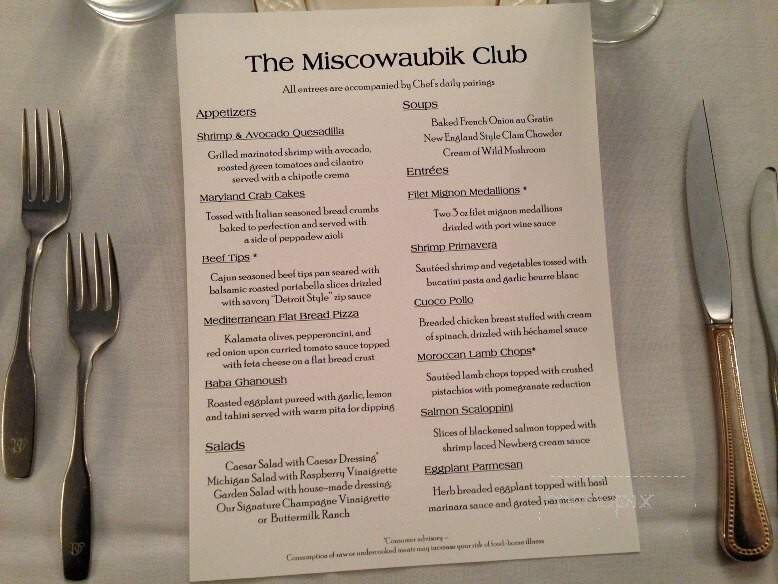 Miscowaubik Club - Calumet, MI menu_pic