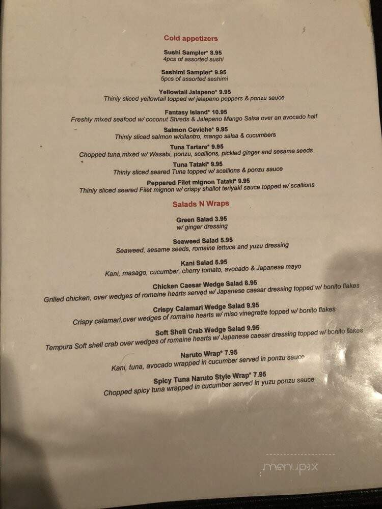 Kyoto Hibachi-Sushi - Wisconsin Dells, WI menu_pic