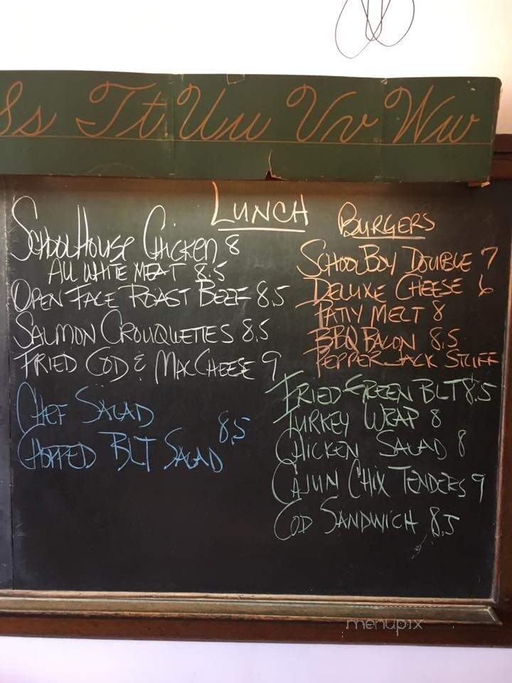 Schoolhouse Restaurant - Camp Dennison, OH menu_pic