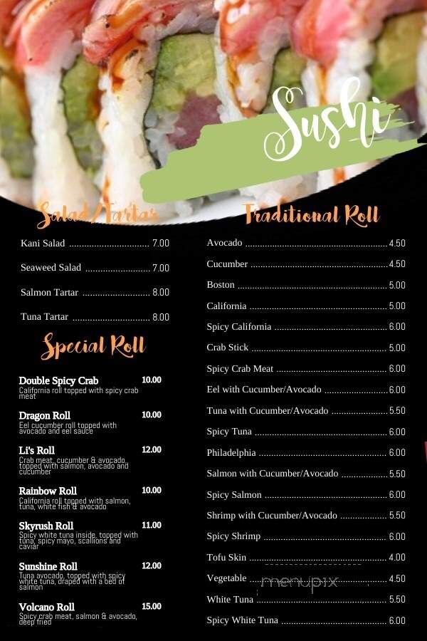 Li's Buffet - Gettysburg, PA menu_pic