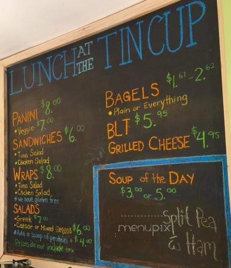 Tin Cup Caffe - Uxbridge, ON menu_pic