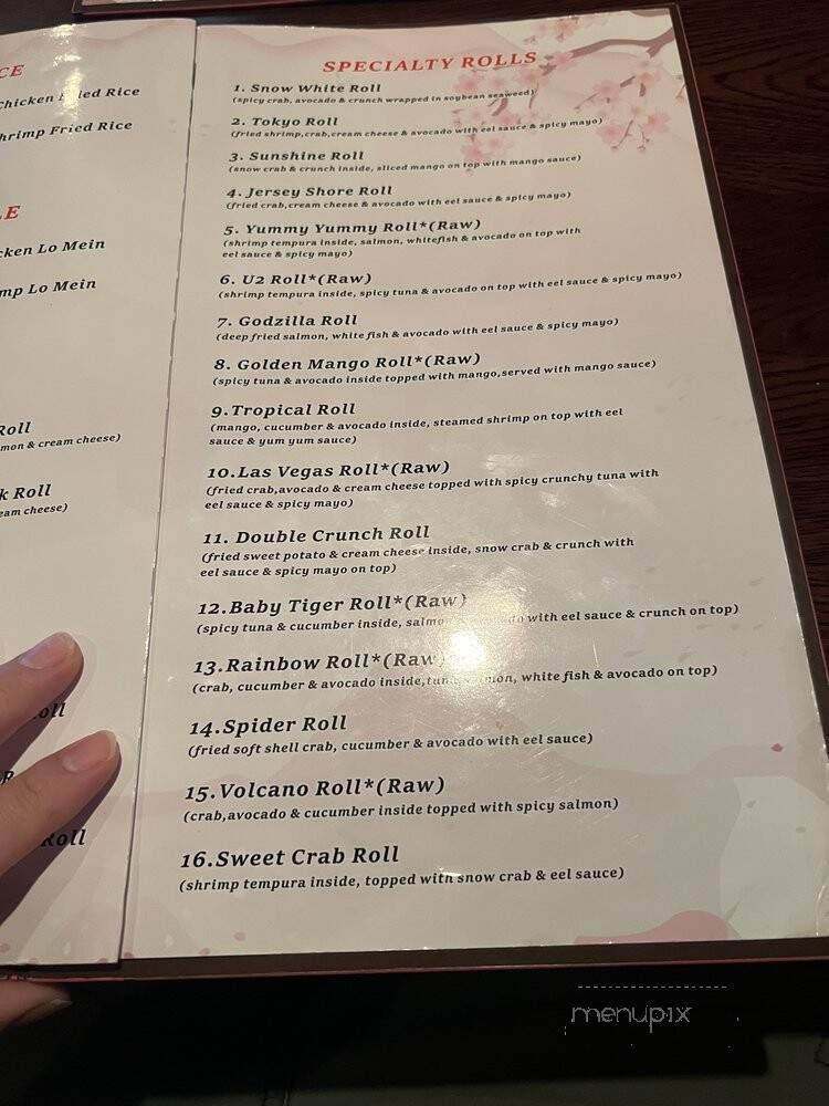Hana Asian Bistro - Williamsport, PA menu_pic