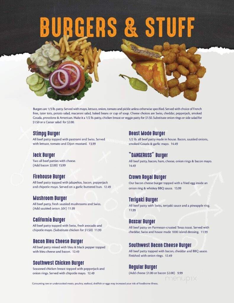Stimpy's Bar & Grill - Kent, WA menu_pic
