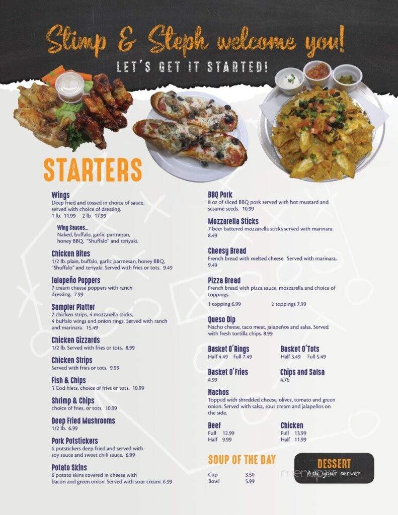 Stimpy's Bar & Grill - Kent, WA menu_pic