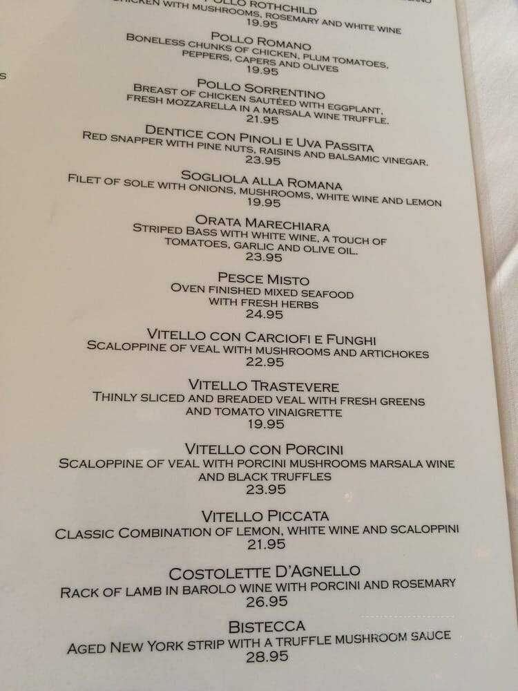 TiraMisu Cucina Romana - Berwyn, PA menu_pic