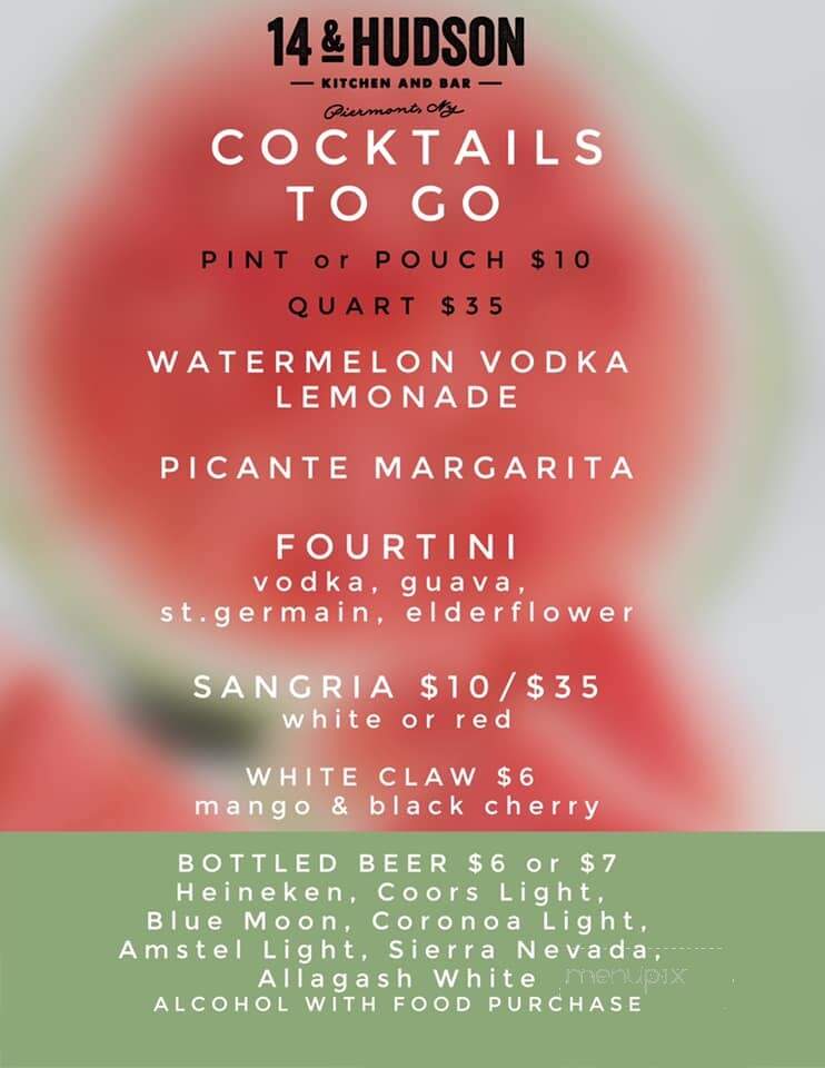 14 & Hudson - Piermont, NY menu_pic