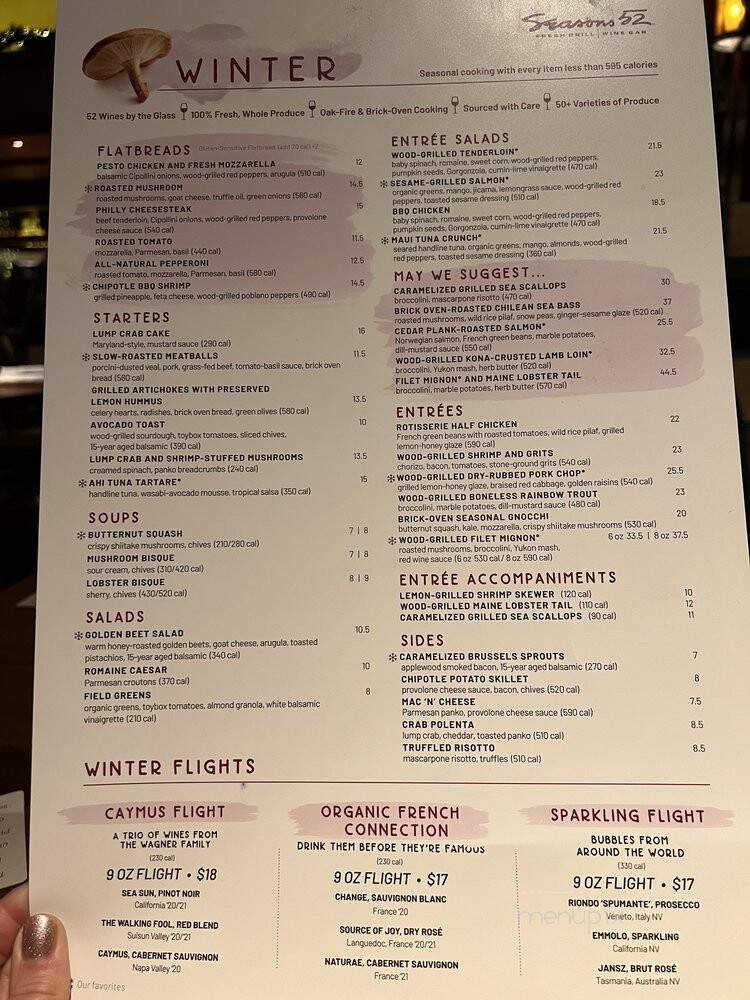 Seasons 52 - Lone Tree, CO menu_pic