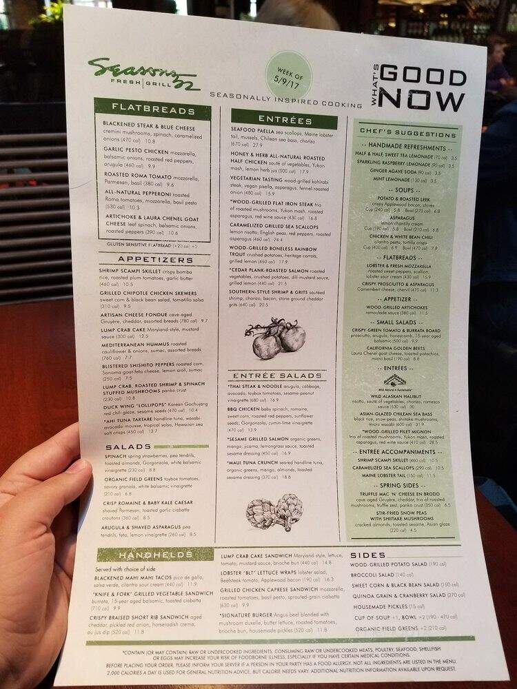 Seasons 52 - Lone Tree, CO menu_pic