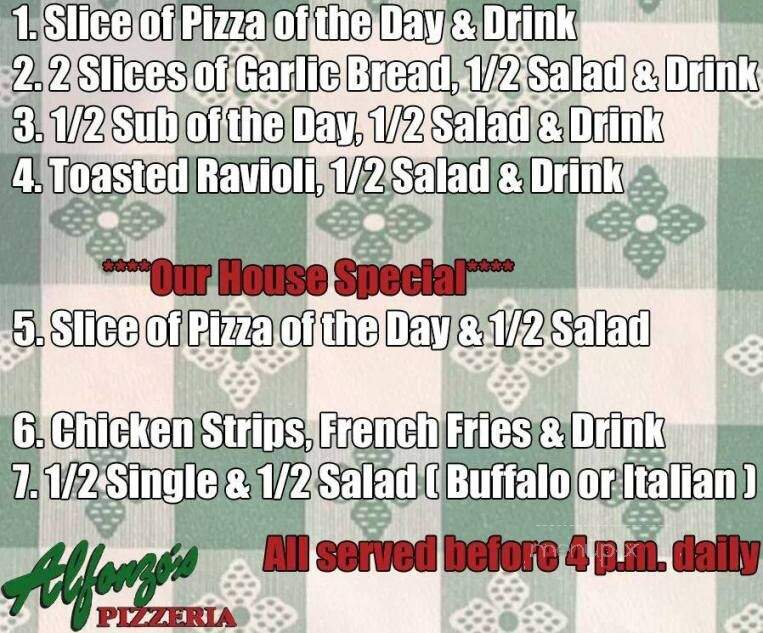Alfonzo's Pizzeria - Troy, IL menu_pic