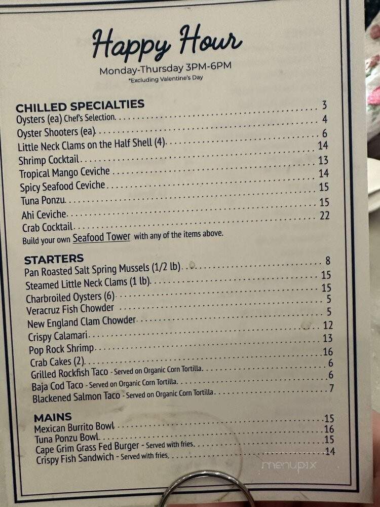 Lure Fish House - Santa Barbara, CA menu_pic