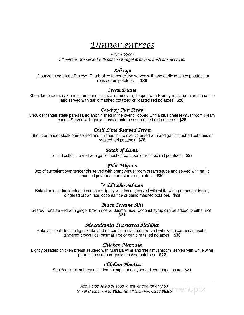 Blondies' Bistro - Grants Pass, OR menu_pic