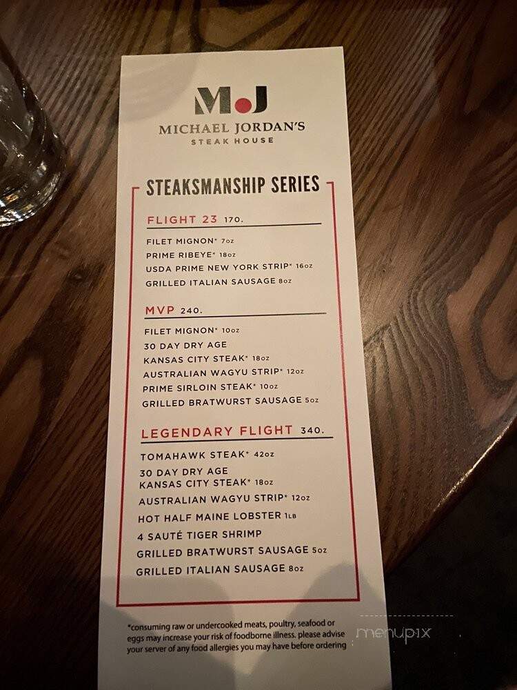 Michael Jordan's 23.Sportcafe - Uncasville, CT menu_pic