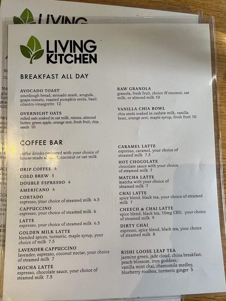 Luna's Living Kitchen - Charlotte, NC menu_pic
