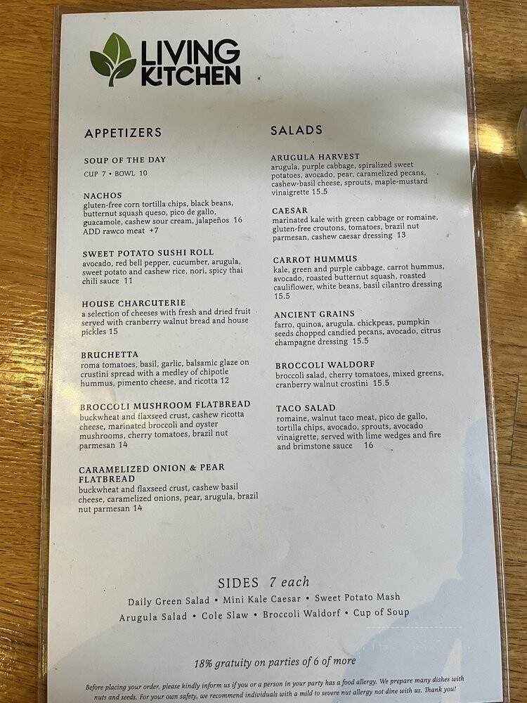 Luna's Living Kitchen - Charlotte, NC menu_pic