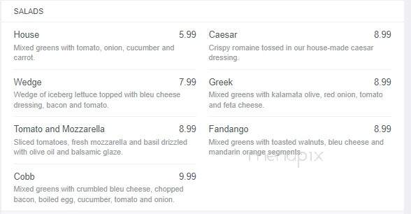 Napper Tandy's - Norwood, MA menu_pic