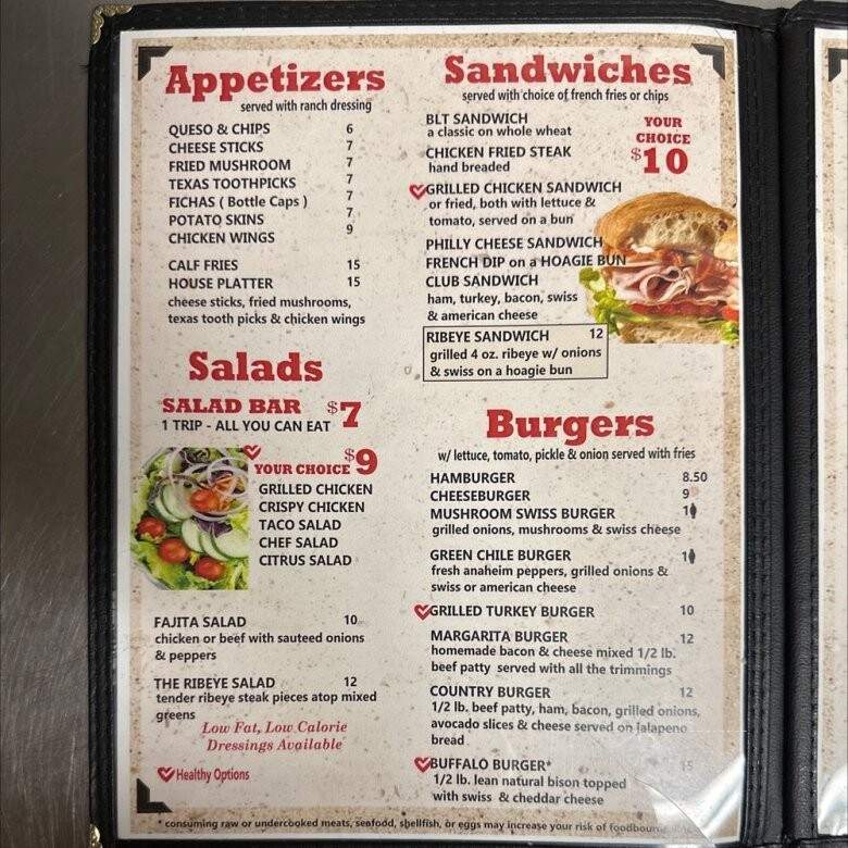 Margarita's Steakhouse - Perryton, TX menu_pic