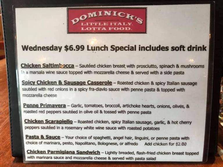 Dominick's of Buford - Buford, GA menu_pic