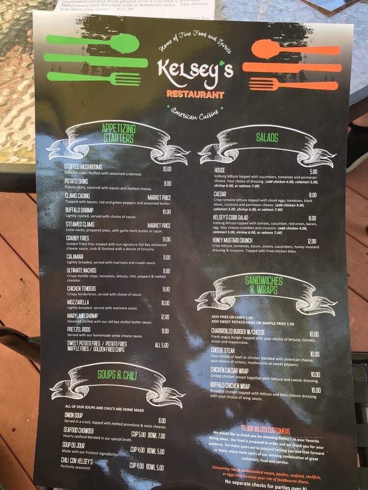 Kelsey's Pub - Ashley, PA menu_pic