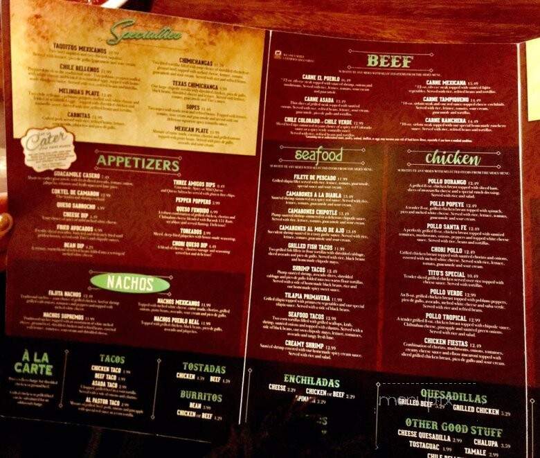 Pueblo Real Restaurant - Franklin, TN menu_pic