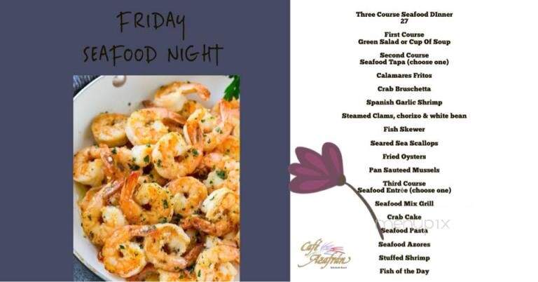 Cafe Azafran - Rehoboth Beach, DE menu_pic