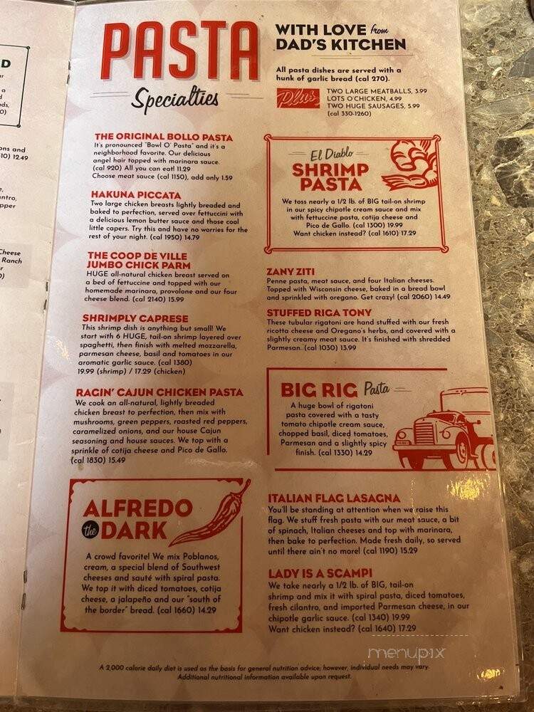 Oregano's Pizza Bistro - Chandler, AZ menu_pic