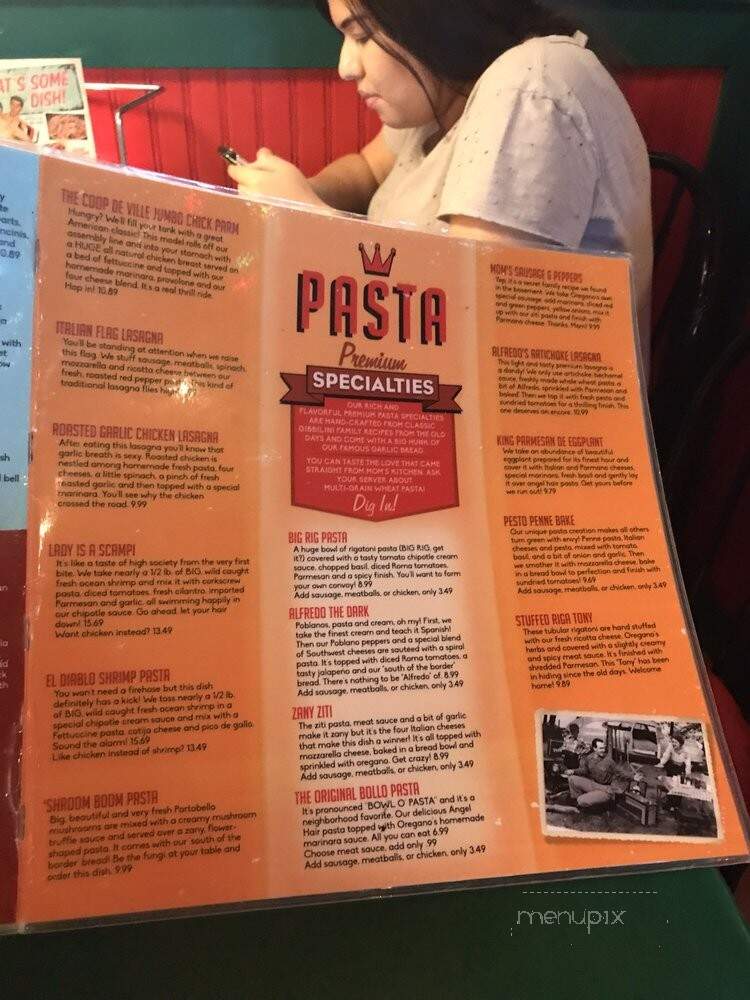 Oregano's Pizza Bistro - Chandler, AZ menu_pic