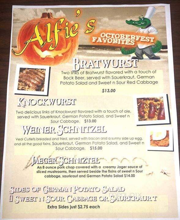 Alfies Restaurant - Ormond Beach, FL menu_pic