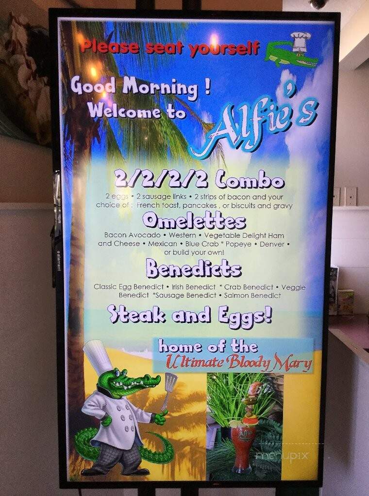 Alfies Restaurant - Ormond Beach, FL menu_pic
