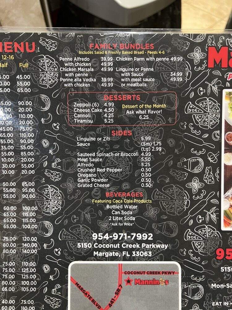 Mannino's Pizzeria Restaurant - Margate, FL
