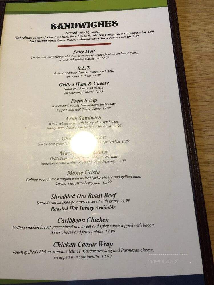 Southwoods Restaurant - Petoskey, MI menu_pic