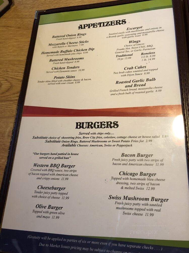 Southwoods Restaurant - Petoskey, MI menu_pic