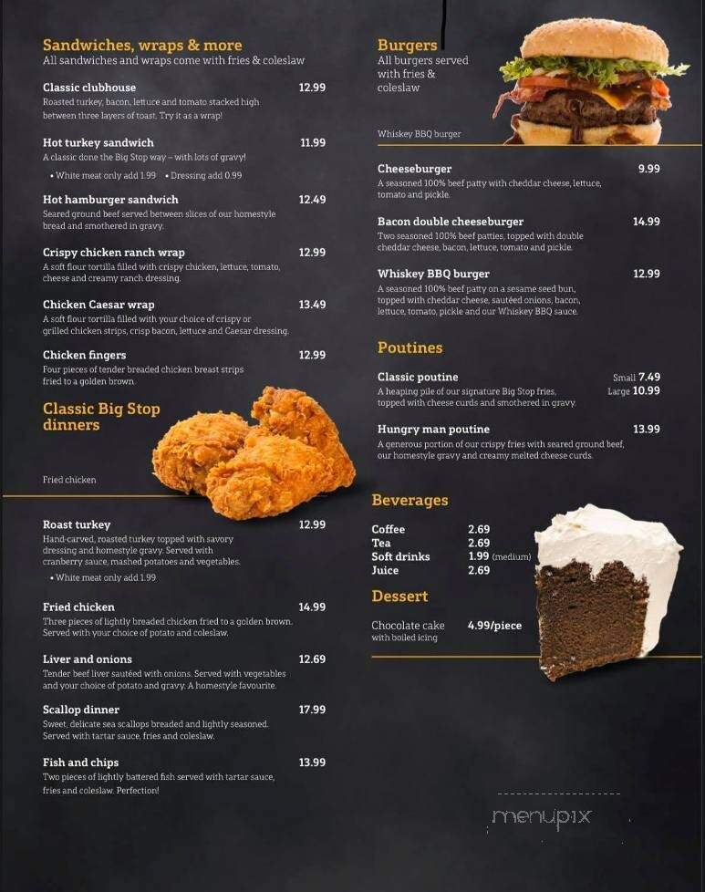 Aulac Irving Restaurant - Sackville, NB menu_pic