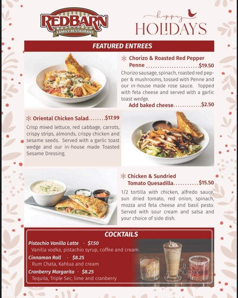 Red Barn - Moosomin, SK menu_pic