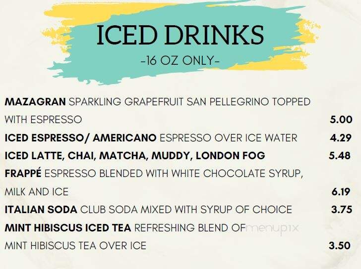 Mud Sharks Coffee Bar - Courtenay, BC menu_pic