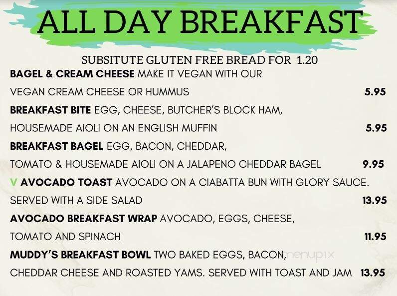 Mud Sharks Coffee Bar - Courtenay, BC menu_pic