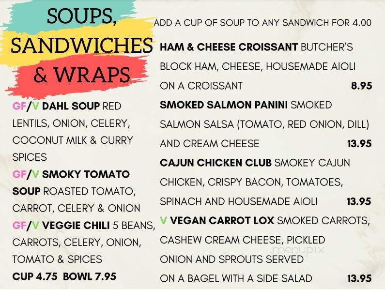 Mud Sharks Coffee Bar - Courtenay, BC menu_pic