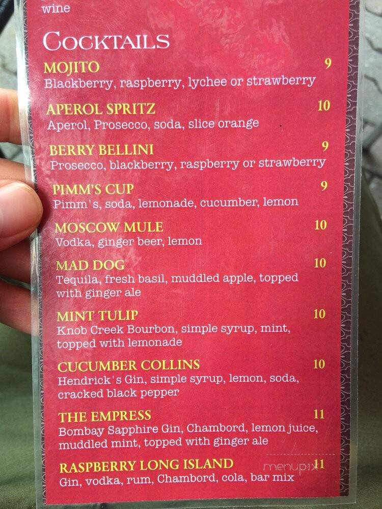 Typhoon Lounge - Montreal, QC menu_pic