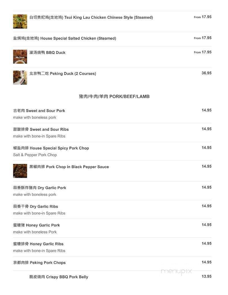 Tsui King Lau Restaurant - Saskatoon, SK menu_pic