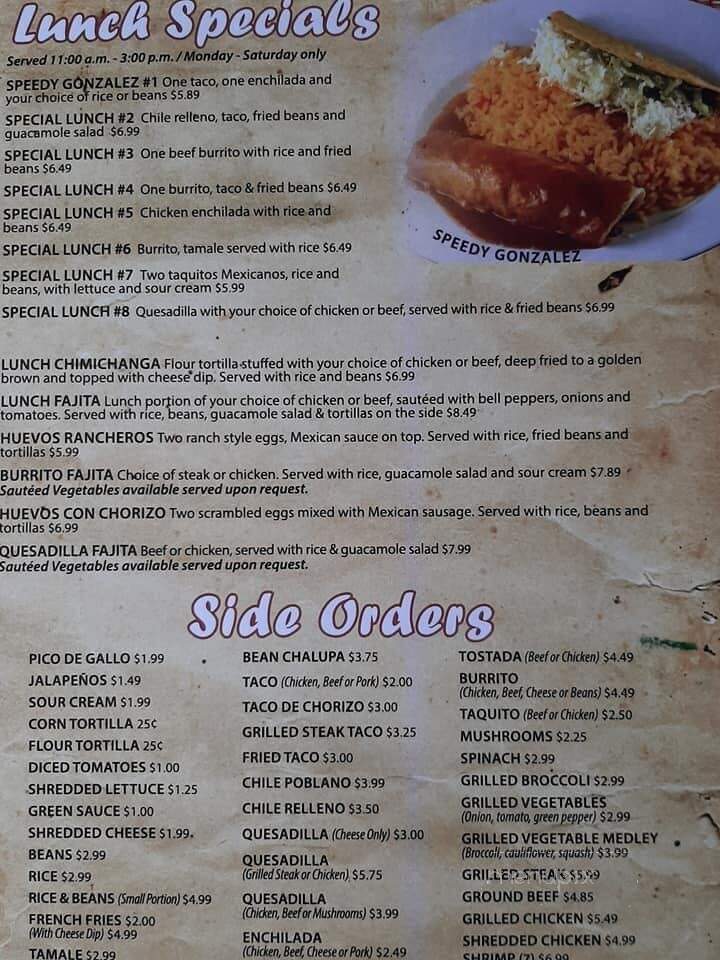 El Mezcal Restaurant - Godfrey, IL menu_pic