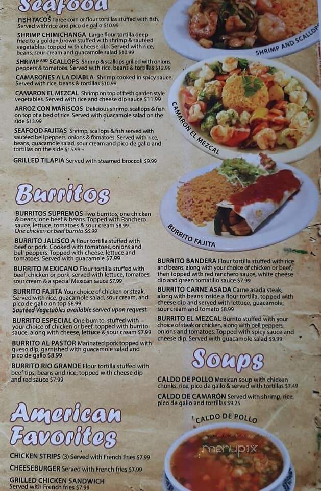 El Mezcal Restaurant - Godfrey, IL menu_pic