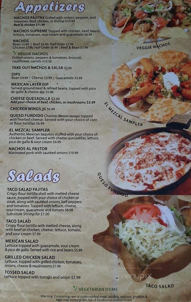 El Mezcal Restaurant - Godfrey, IL menu_pic